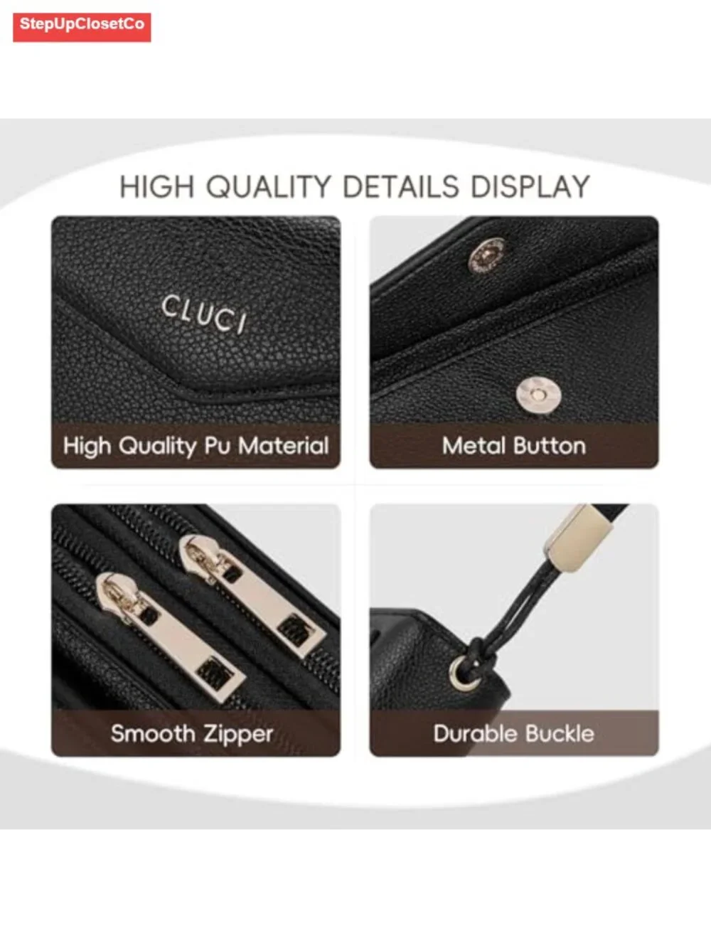 Vegan Leather Wristlet Wallet RFID Blocking Multi Credit Card Holder Ladies